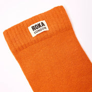 ROKA Wimbledon Crew Sock Burnt Orange Organic Cotton