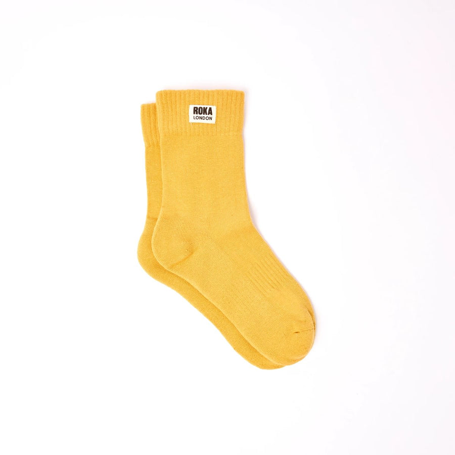 ROKA Wimbledon Crew Sock Corn Organic Cotton