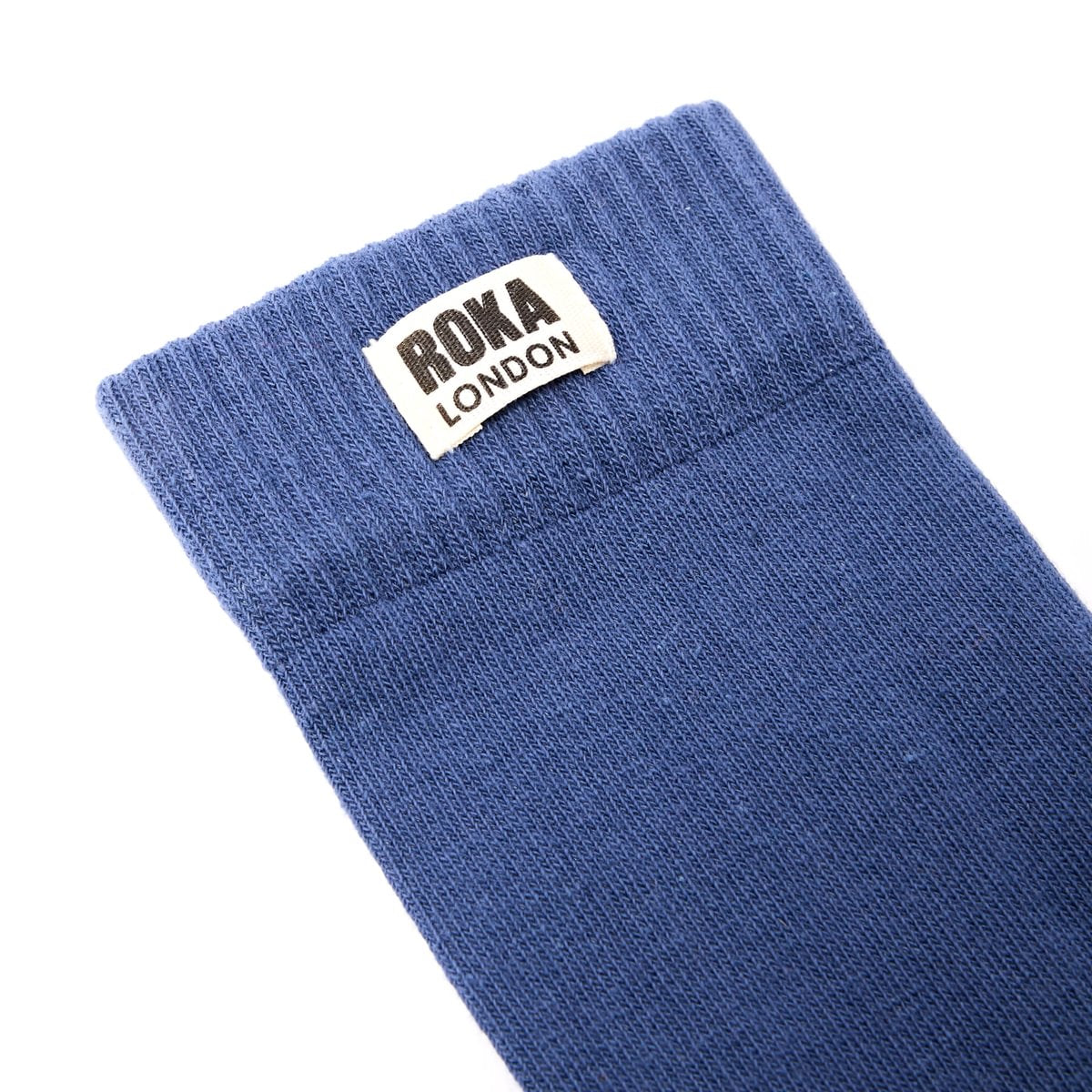 ROKA Wimbledon Crew Sock Costal Blue Organic Cotton