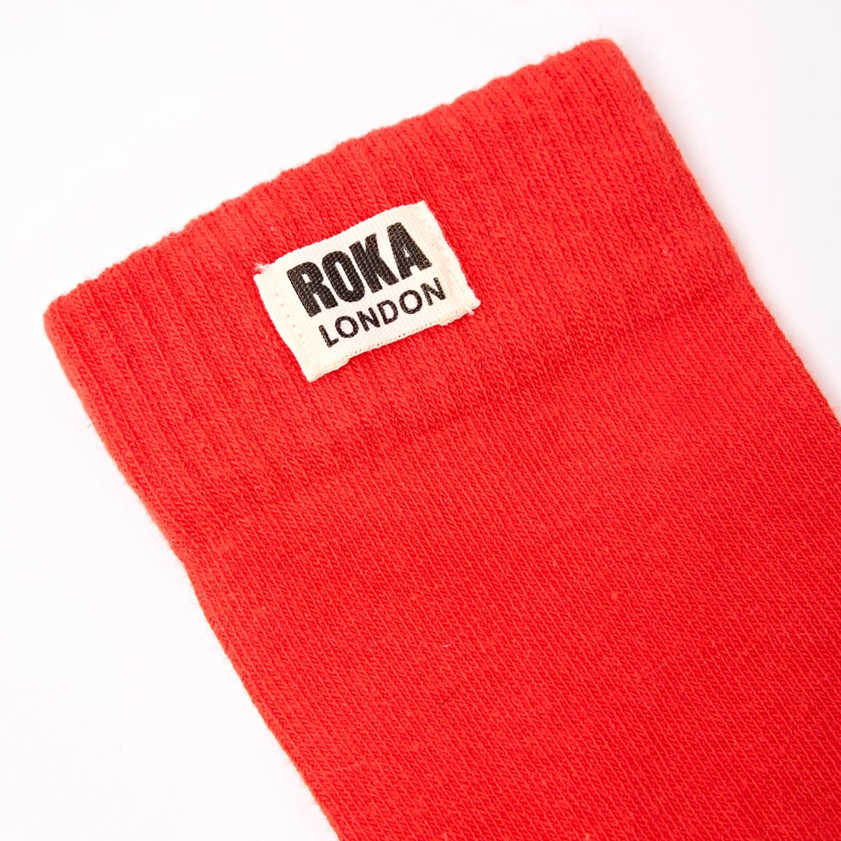 ROKA Wimbledon Crew Sock Cranberry Organic Cotton