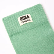 ROKA Wimbledon Crew Sock Matcha Organic Cotton