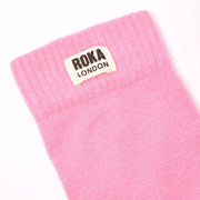 ROKA Wimbledon Crew Sock Pink Carnation Organic Cotton
