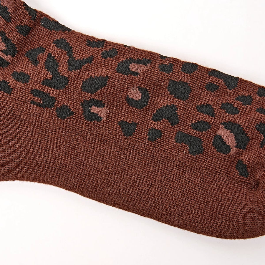 ROKA Wimbledon Crew Socks Mini Leopard Organic Cotton