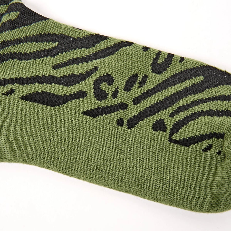 ROKA Wimbledon Crew Socks Mixed Animal Artichoke Organic Cotton