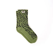 ROKA Wimbledon Crew Socks Mixed Animal Artichoke Organic Cotton