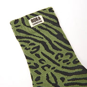 ROKA Wimbledon Crew Socks Mixed Animal Artichoke Organic Cotton