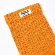 ROKA Windsor Solid Crew Sock Burnt Orange Organic Cotton