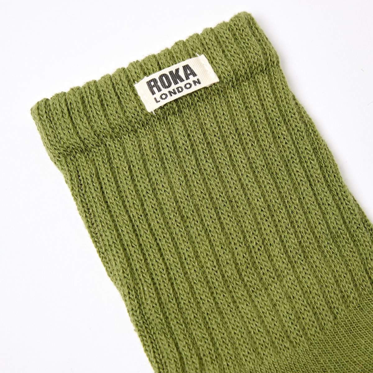 ROKA Windsor Solid Crew Sock Avocado Organic Cotton