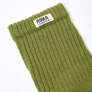 ROKA Windsor Solid Crew Sock Avocado Organic Cotton