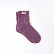 ROKA Windsor Solid Crew Sock Berry Organic Cotton