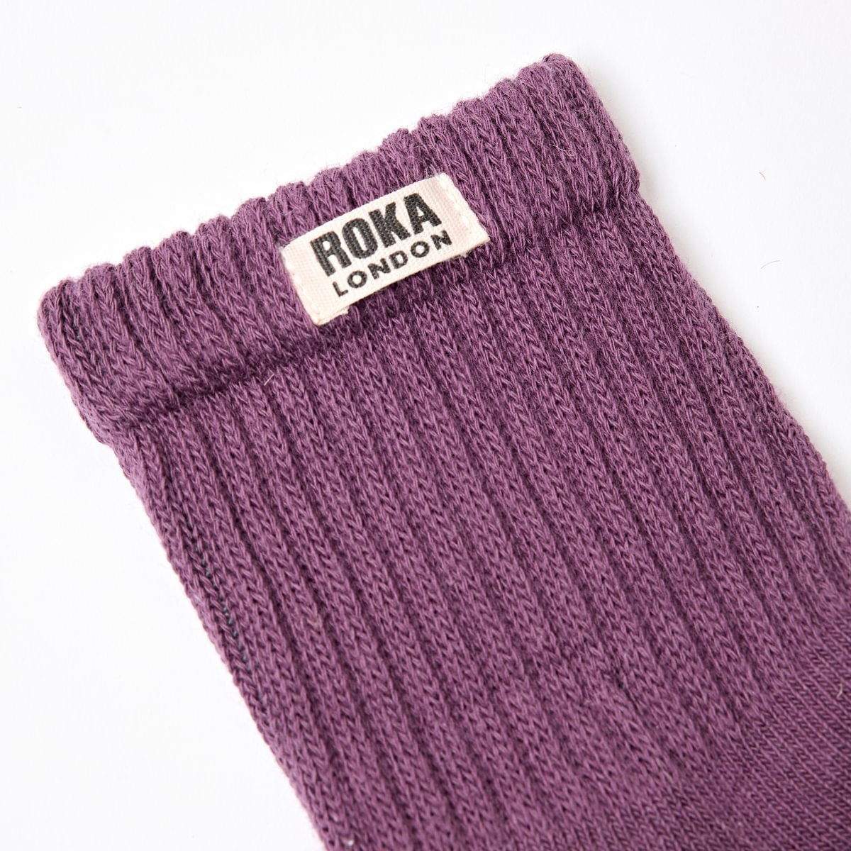ROKA Windsor Solid Crew Sock Berry Organic Cotton