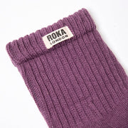 ROKA Windsor Solid Crew Sock Berry Organic Cotton
