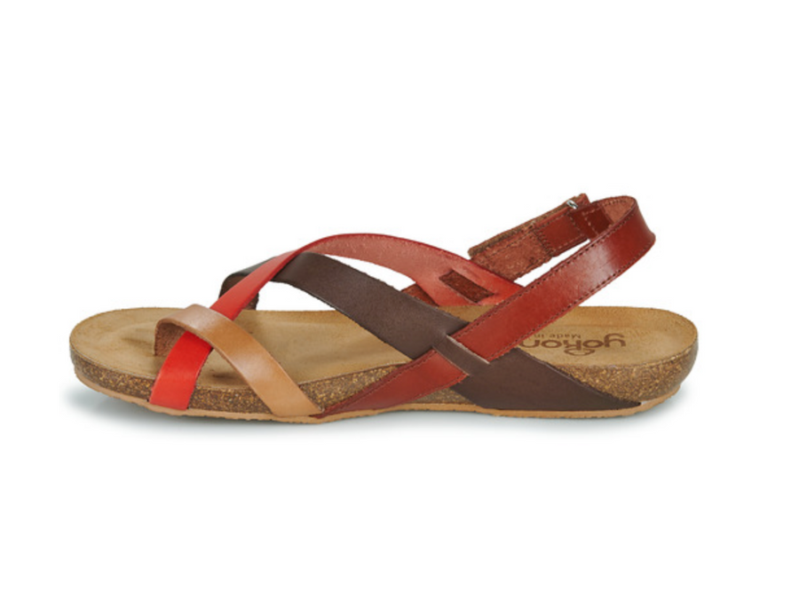 Genova Brown Yokono Sandalias Niña Yokono Ibiza-718 Choco Multi