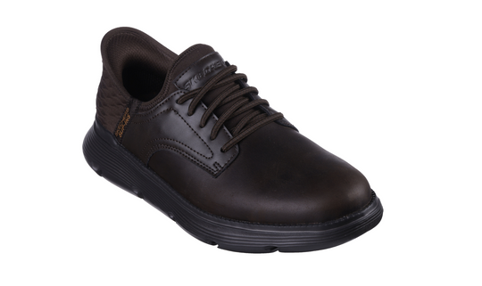 Skechers black office sales shoes