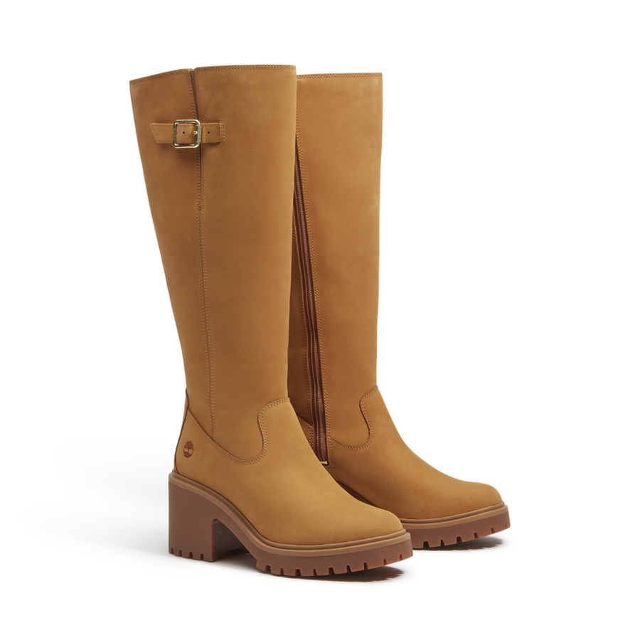 Timberland Stone Heights Tall Zip Up Boot TB0A2AZX7541 Wheat Nubuck