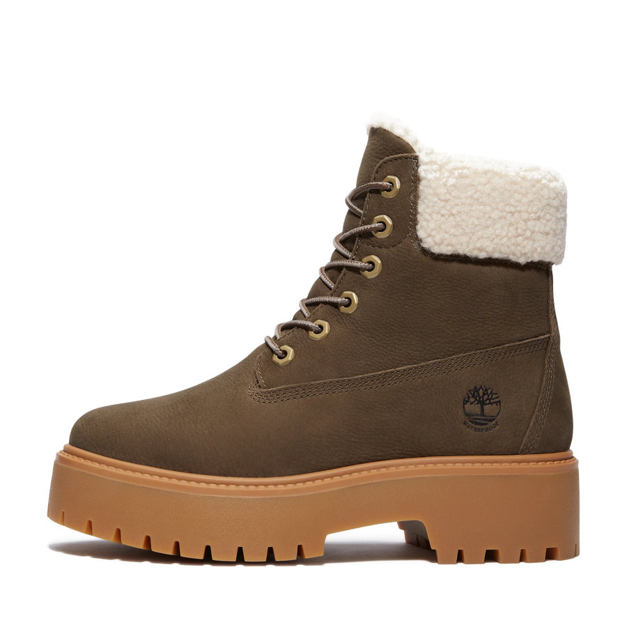 Timberland Stone Street Mid Warm Lined Waterproof Boot TB0A2PU6W011 Dark Brown Full Grain