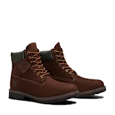 Timberland Timberland Heritage 6 Inch Lace Up Waterproof Boot TB0A5RNWAMJ1 Dark Brown Nubuck W Gold