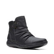 Clarks Un Loop Top Black Leather
