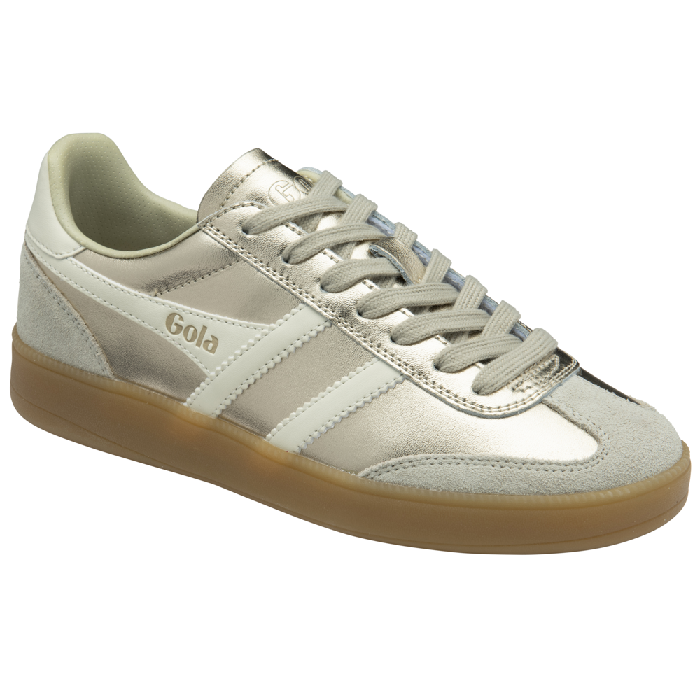 Gola Women's Viper Metallic Trainer Gold/Off White/Gum