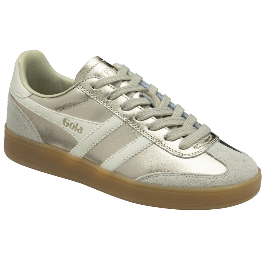 Gola Women's Viper Metallic Trainer Gold/Off White/Gum