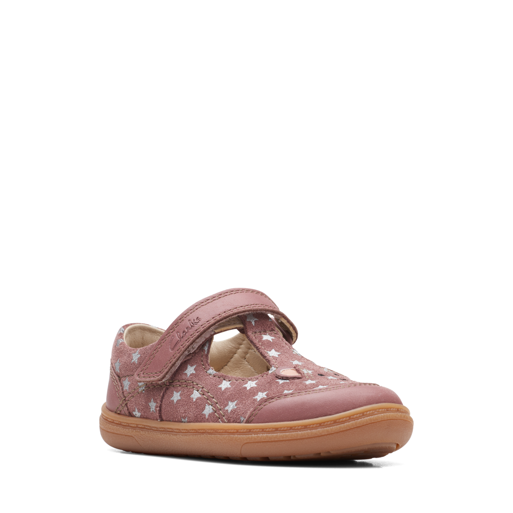 Clarks Flash Mouse T Dusty Pink Leather