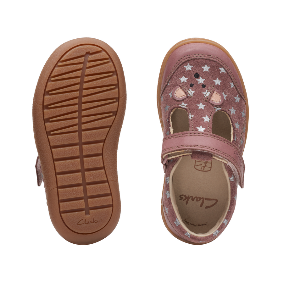 Clarks Flash Mouse T Dusty Pink Leather