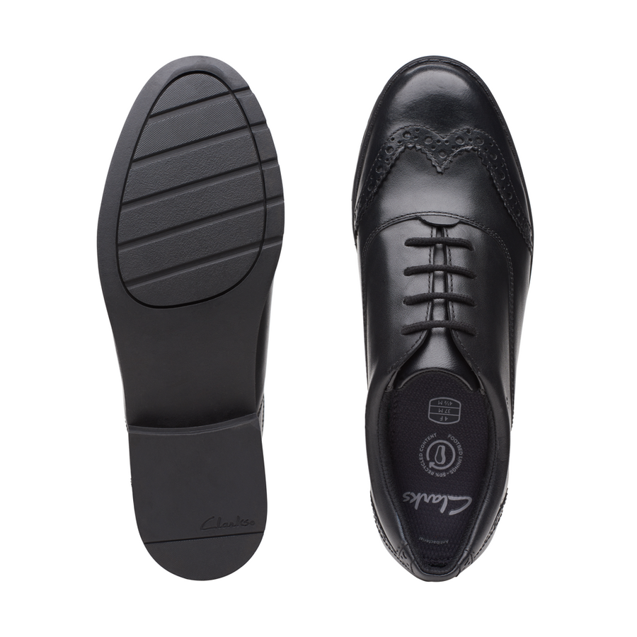 Clarks Aubrie Tap Y Black Leather