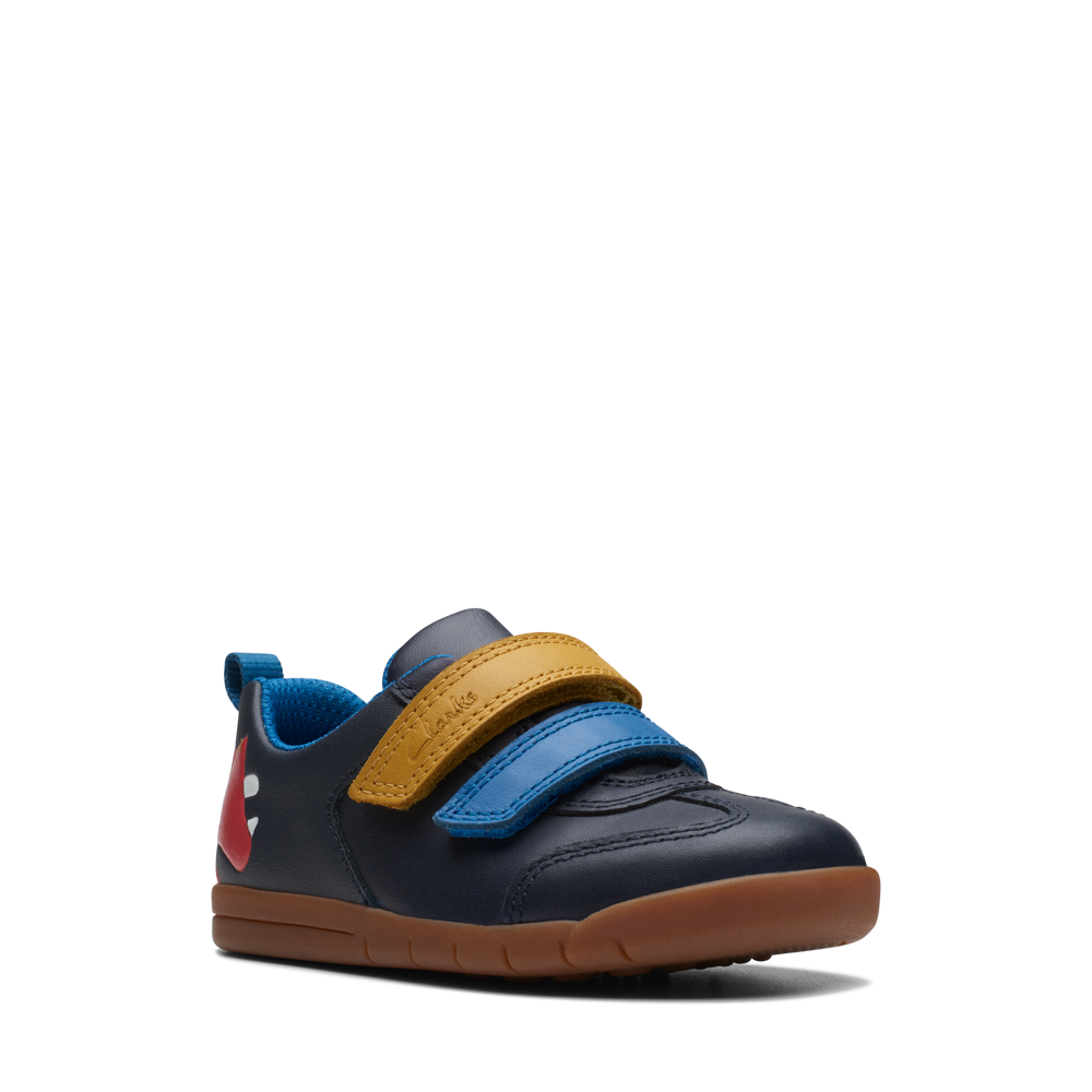 Clarks Den Play T Navy Leather