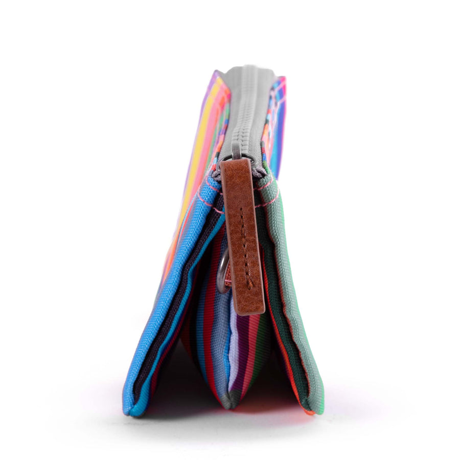 ROKA Carnaby Wallet Multi Stripe Sustainable Canvas