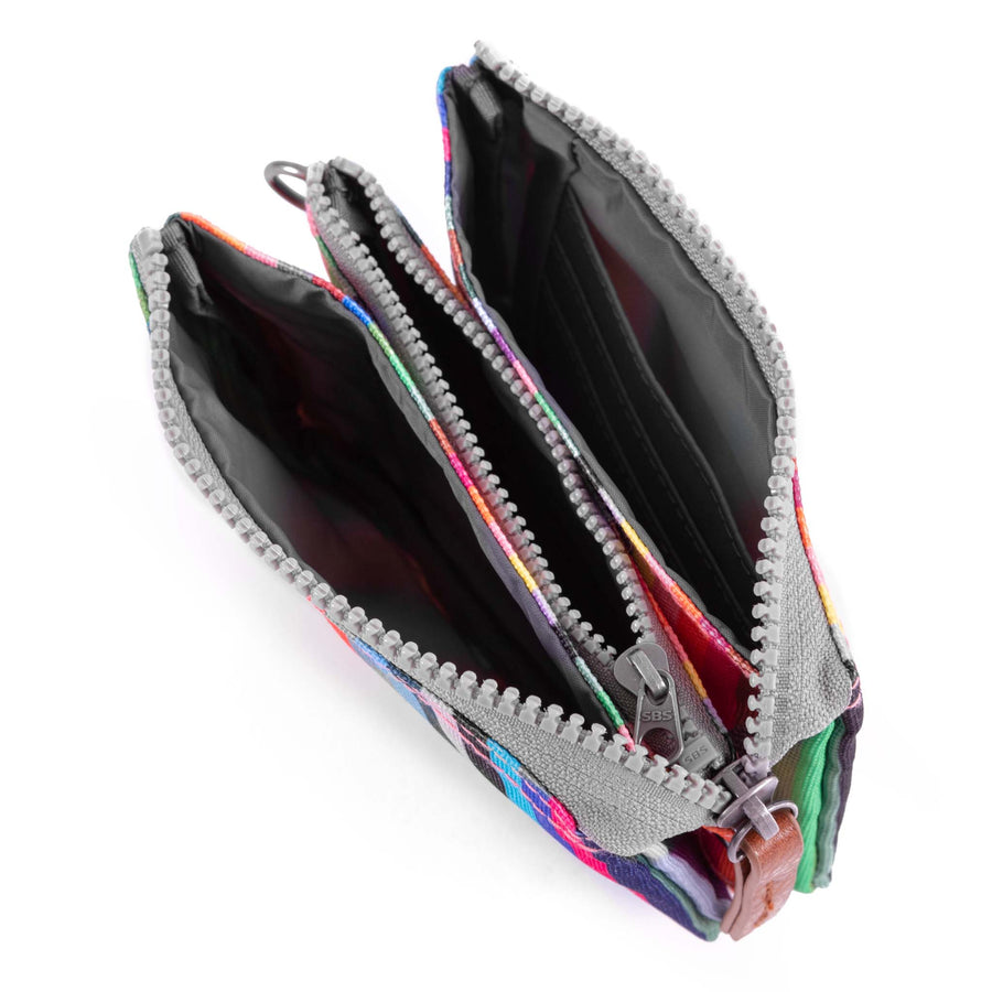 ROKA Carnaby Wallet Multi Stripe Sustainable Canvas