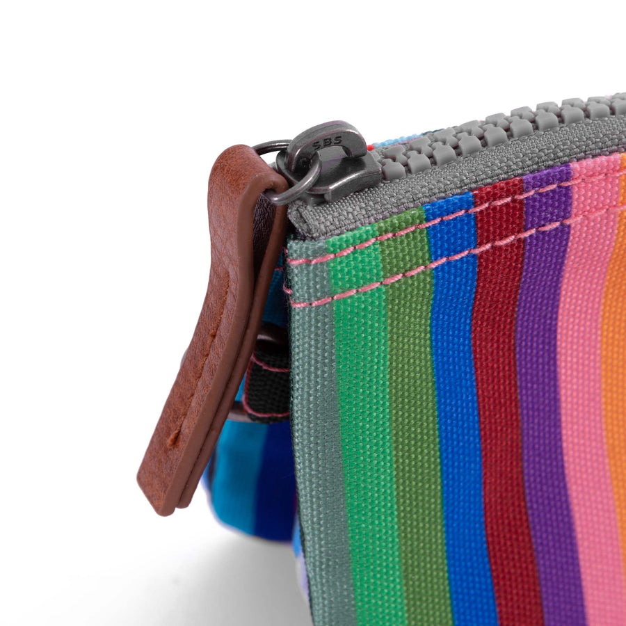 ROKA Carnaby Wallet Multi Stripe Sustainable Canvas