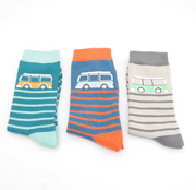 Men's Camper Van Stripes Socks Gift Box
